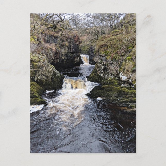 Postal Dales de Yorkshire, Ingleton - Cataratas del Rival (Anverso)