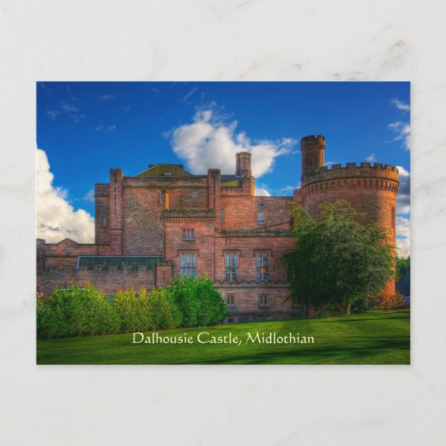 Postal Dalhousie Castle, Midlothian, Escocia (Anverso)