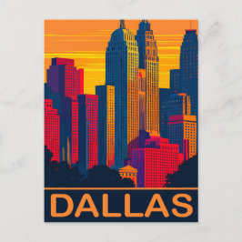 Postal Dallas en Colores Vibrantes, Viaje