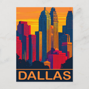 Postal Dallas en Colores Vibrantes, Viaje