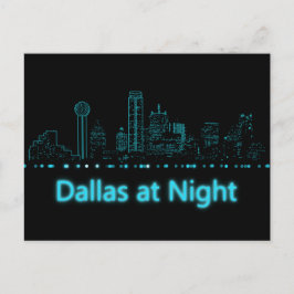 Postal Dallas en la noche