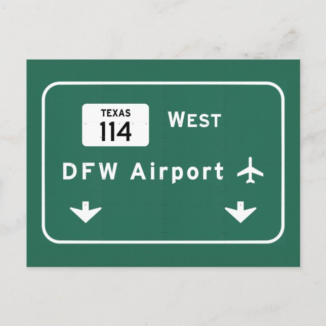Postal Dallas Ft Worth DFW Airport 114 Interstate Texas - (Anverso)