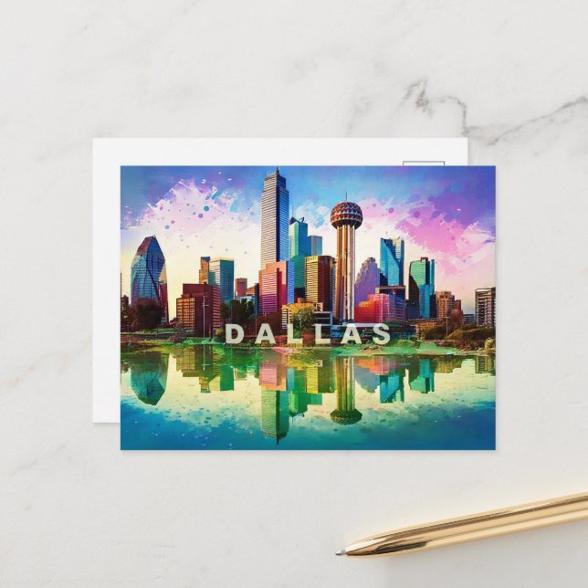 Postal Dallas Postcard - Icónica Skyline (Anverso/Reverso In Situ)