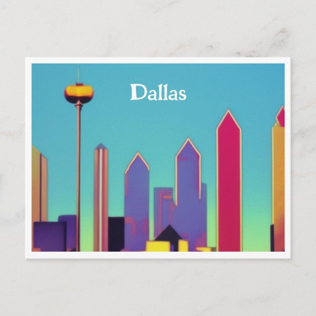 Postal Dallas Skyline Postcard (Anverso)