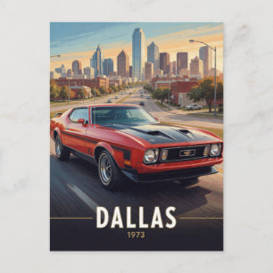 Postal Dallas Texas Coche Clásico de Alto Rendimiento 197