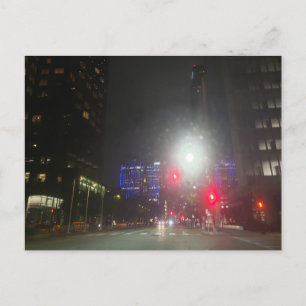 Postal Dallas, Texas de noche