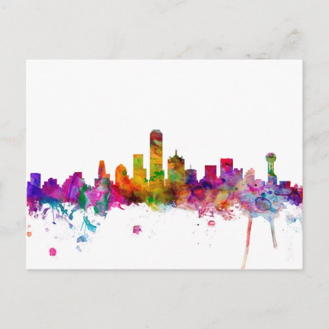 Postal Dallas Texas Skyline (Anverso)