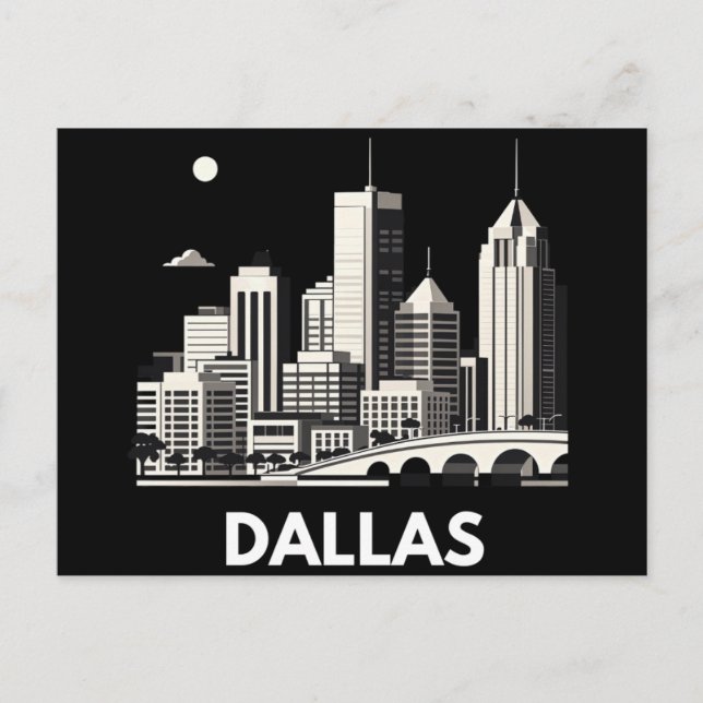 Postal Dallas Texas Skyline (Anverso)