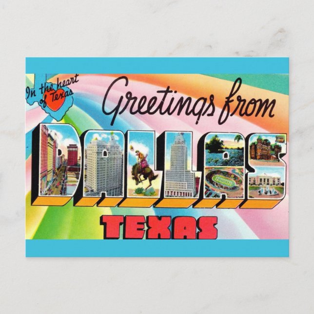 Postal Dallas Texas Supercolorido (Anverso)