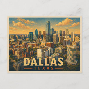 Postal Dallas Texas Viajes Antiguos