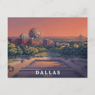 Postal Dallas Texas Viajes Retro