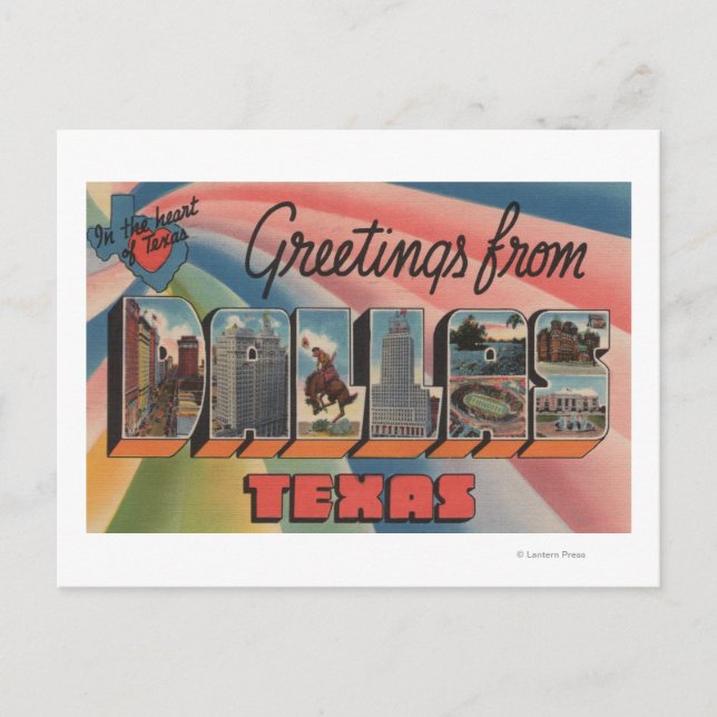Postal Dallas, TexasLarge Letter ScenesDallas, TX (Anverso)
