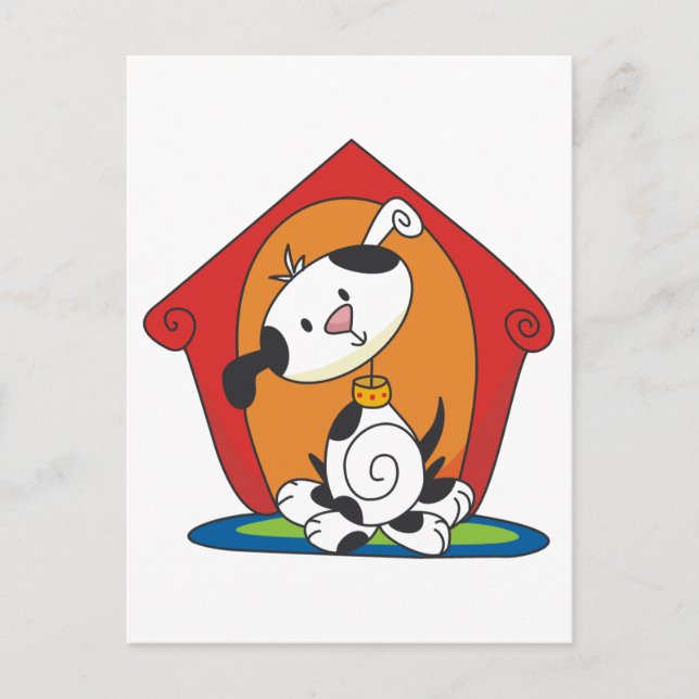 Postal Dalmación en camisetas y regalos de la casa de los (Anverso)