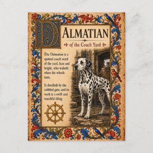 Postal Dálmata, Arte de Bestiario Medieval