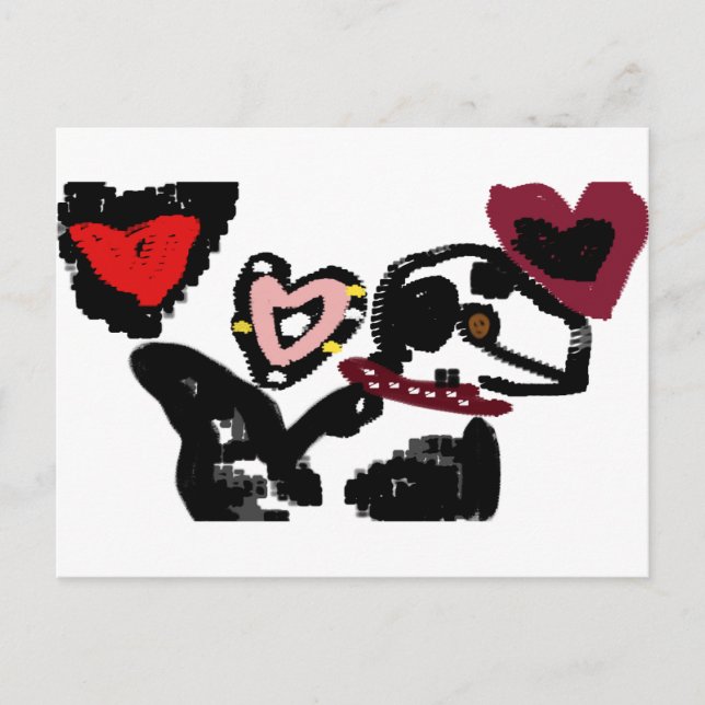 Postal Dalmatian valentine (Anverso)