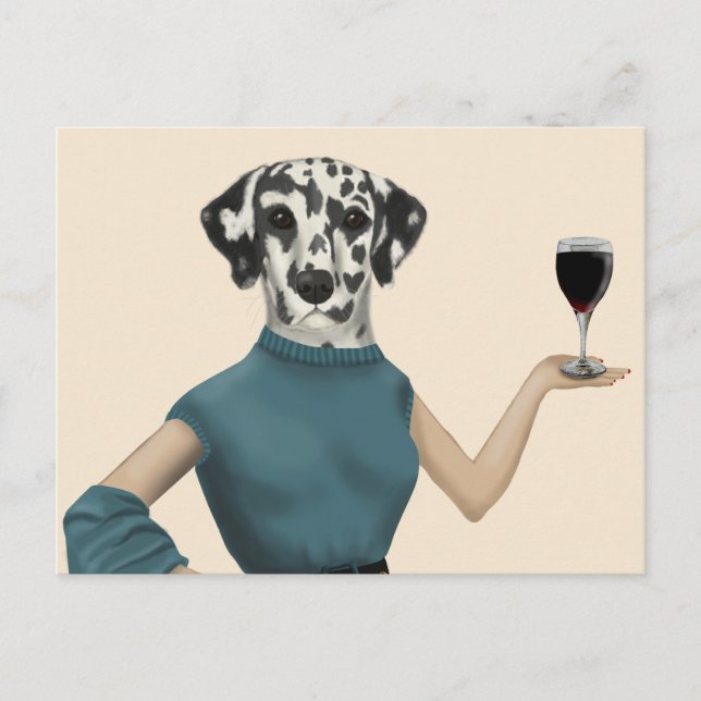 Postal Dalmatian Wine Snob (Anverso)