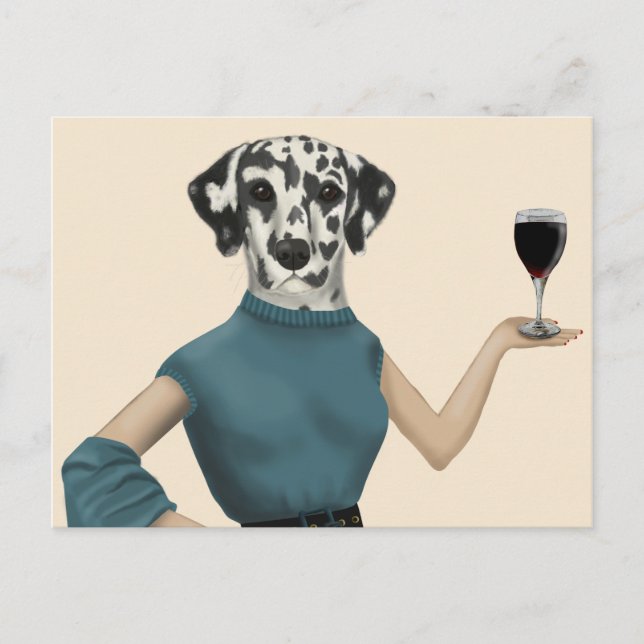 Postal Dalmatian Wine Snob (Anverso)