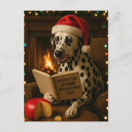 Postal Dalmation 'Cheese Tax' Christmas postcard