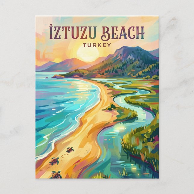 Postal Dalyan - Playa İztuzu Turquía (Anverso)