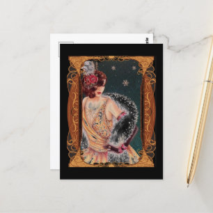 Postal Dama Art Decó de los años 20