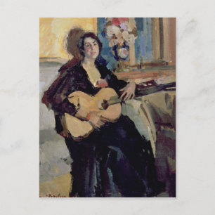 Postal Dama con guitarra, 1911