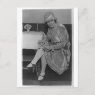 Postal Dama con máscara 1926
