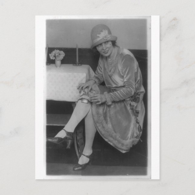 Postal Dama con máscara 1926 (Anverso)