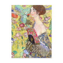 Dama con pintura de ventilador