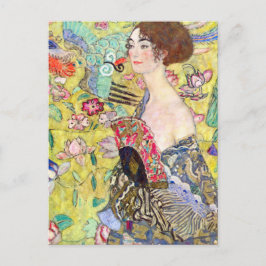 Postal Dama con pintura de ventilador