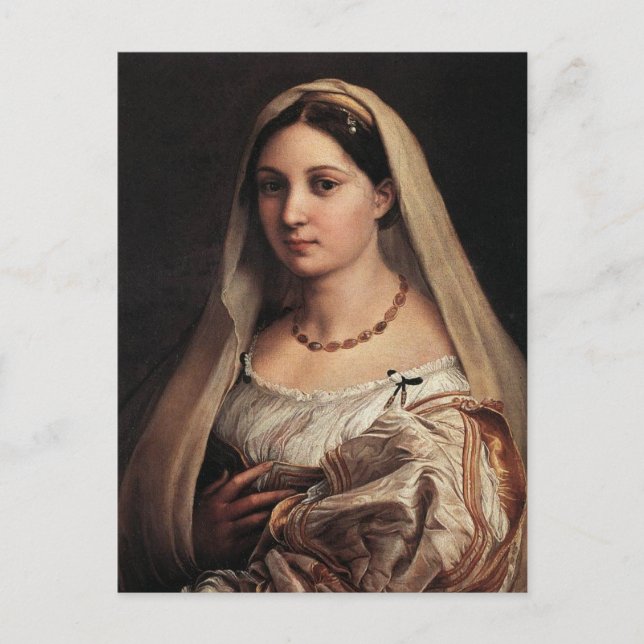 Postal Dama con velo (Anverso)