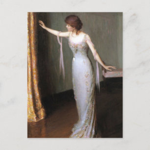 Postal Dama con vestido nocturno de Lilla Cabot Perry
