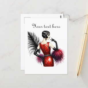 Postal Dama de corte agregar texto