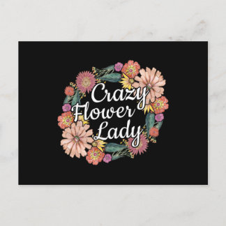 Postal Dama de flor loca - Zinnia Gardener
