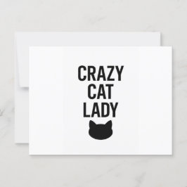 Postal Dama de gato loca - Gracioso regalo de amante de g