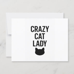 Postal Dama de gato loca - Gracioso regalo de amante de g