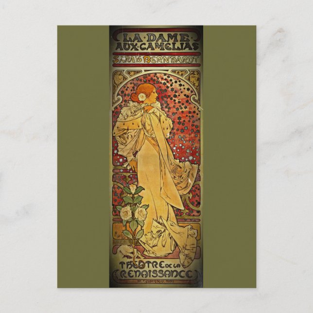 Postal Dama de las Camillias (Anverso)