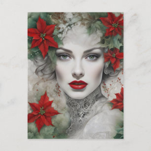 Postal Dama de Navidades espléndidos
