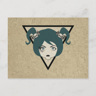 Postal dama de ojos
