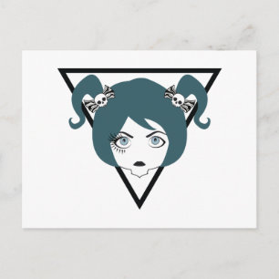 Postal dama de ojos