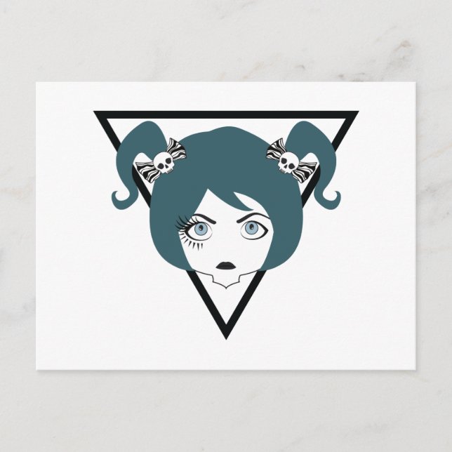 Postal dama de ojos (Anverso)