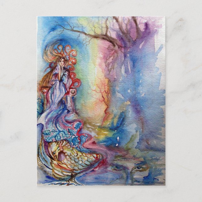 Postal DAMA DEL LAGO, Mágica y Misterio