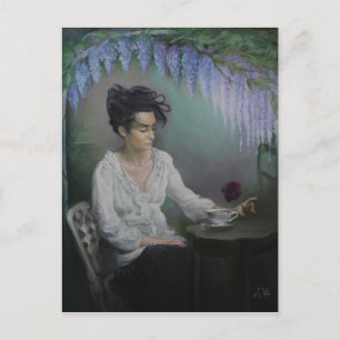 Postal Dama en espera