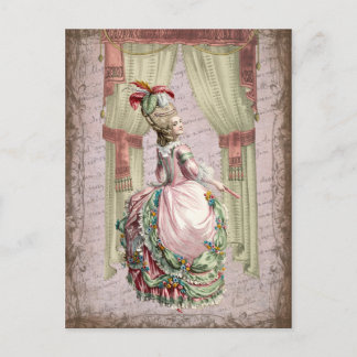 Postal Dama georgiana - rosa