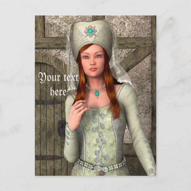 Postal Dama Medieval (Anverso)