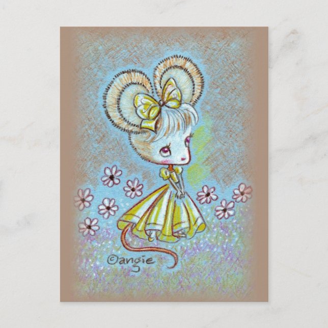 Postal Dama Ratón (Anverso)