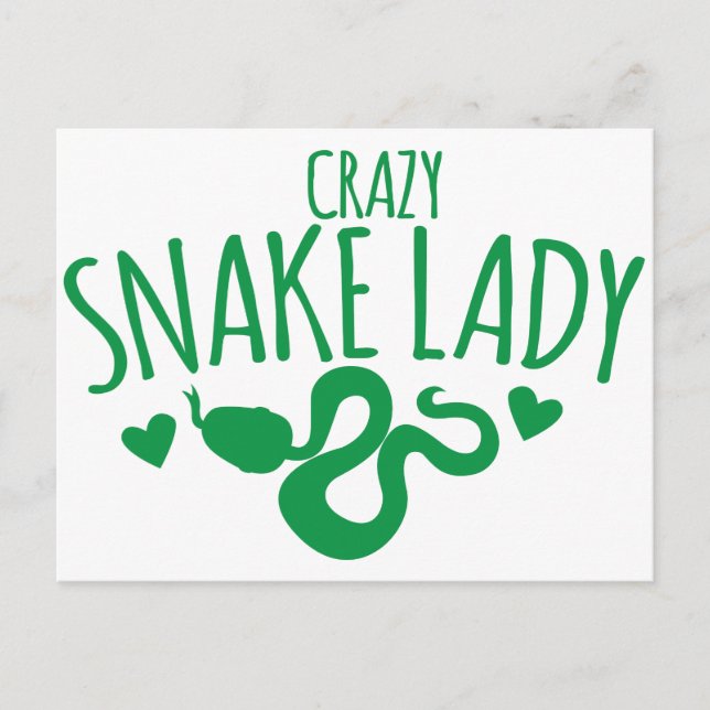 Postal Dama Serpiente Loca (Anverso)