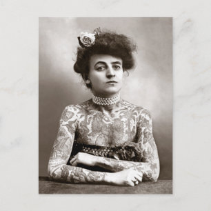 Postal Dama Tatuada, 1907