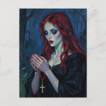 Dama vampiro con rosario
