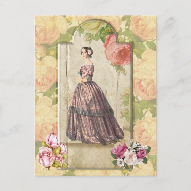 Postal Dama victoriana (Anverso)