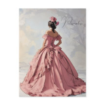 Dama Victoriana Vestido Rosa Bonito Vintage Person